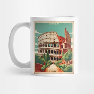 Roman Colosseum Rome Italy Vintage Tourism Travel Poster Mug